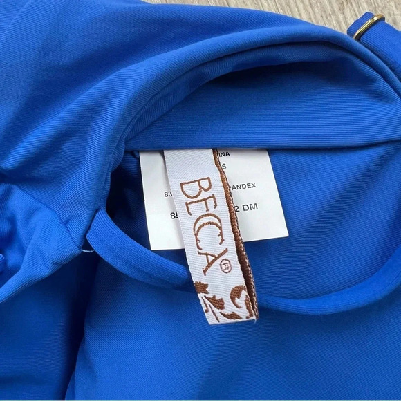 COPY - BECCA Color Code V-Wire One-Piece Swimsuit ultra marine blue womens large - Picture 6 of 11